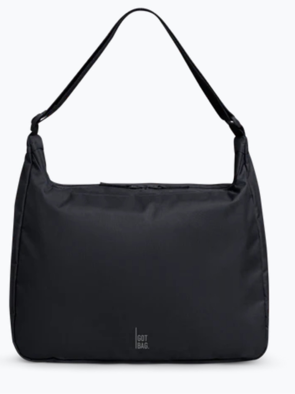 GOT BAG. Black Square Bag Large Recycled Ocean Plastic 14" Laptop Compartment